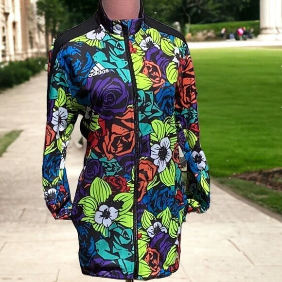 ADIDAS NWT UNISEX SMALL TIRO FLORAL ATHLETIC SOCCER TRACK SPORTS AEROREADY COAT - Picture 5 of 9